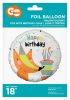 Fox Happy Birthday Fox foil balloon 36 cm