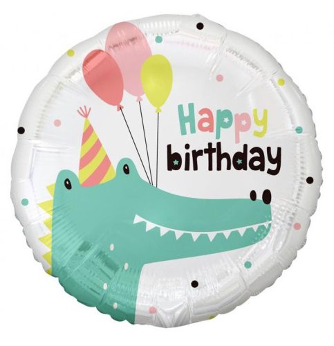 Crocodile Happy Birthday Crocodile foil balloon 36 cm