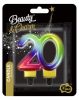 Colour 20 -as Galaxy cake candle, number candle
