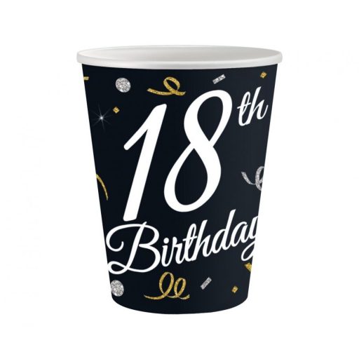 Happy Birthday B&C Happy Birthday 18 paper cups 6 pcs 200 ml