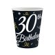 Happy Birthday B&C Happy Birthday 30 Paper Cups, 6 Pack, 200 ml