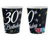 Happy Birthday 30 B&C paper cup 6 pcs 200 ml
