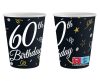 Happy Birthday 60 B&C paper cup 6 pcs 200 ml