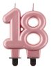 rose gold 18 as metallic cake candle, number candle