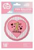 First Birthday Pink foil balloon 36 cm