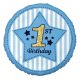 First Birthday Blue foil balloon 36 cm