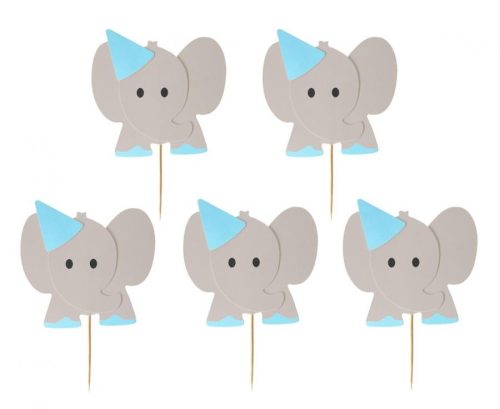 Elephant blue decorative stick 10 pcs.