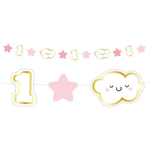 Baby Pink 1st Birthday Mini Garland 120 cm