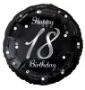 Happy Birthday 18 B&C Silver foil balloon 36 cm