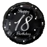  Happy Birthday B&C Silver Happy Birthday 18 foil balloon 36 cm