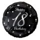 Happy Birthday 18 B&C Silver foil balloon 36 cm