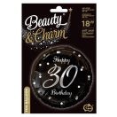 Happy Birthday B&C Silver Happy Birthday 30 foil balloon 36 cm