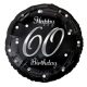 Happy Birthday 60 B&C Silver foil balloon 36 cm