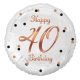 Happy Birthday B&C White Happy Birthday 40 foil balloon 36 cm