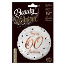 Happy Birthday 60 B&C White fólia lufi 36 cm