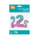 Number Space Space number 2 foil balloon 78 cm