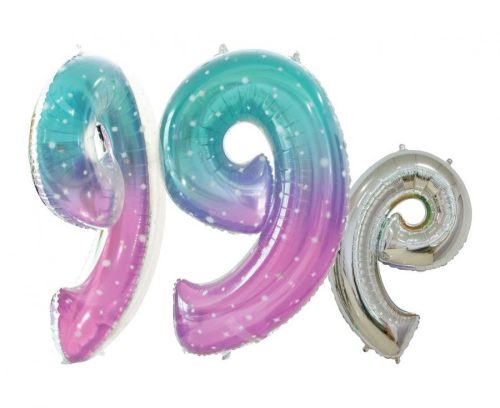 Space size 9 Space number foil balloon 78 cm