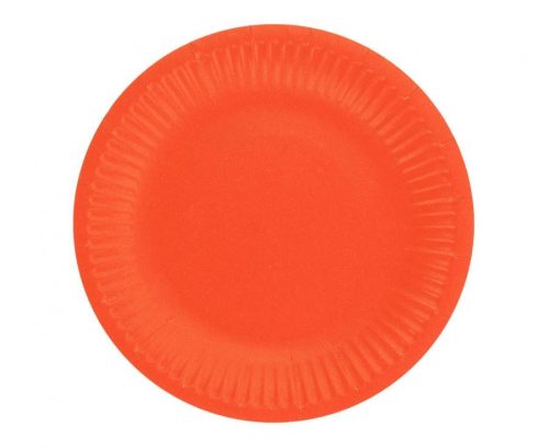 Red Solid Red paper plate 6 pcs 18 cm