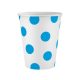 Blue Sky Blue Polka Dots paper cup 6 pcs 250 ml