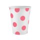 Pink Pink Polka Dots paper cup 6 pcs 250 ml