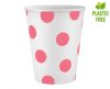 Pink Pink Polka Dots paper cup 6 pcs 250 ml