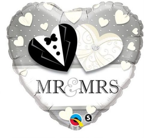 Wedding Mr & Mrs foil balloon 46 cm