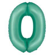 Number Mint Mat Mint Number 0 Foil Balloon 76 cm