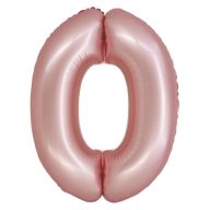 Number Light Pink Mat Pink Number 0 Foil Balloon 76 cm