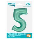 Number Mint Mat Mint Number 5 Foil Balloon 76 cm