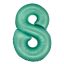 Number Mint Mat Mint 8 Number Foil Balloon 76 cm