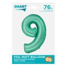 Number Mint Mat Mint Number 9 Foil Balloon 76 cm