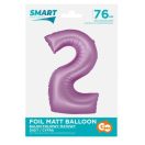 Number Lavender Mat Lavender Number 2 Foil Balloon 76 cm
