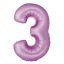 Number Lavender Mat Lavender Number 3 Foil Balloon 76 cm