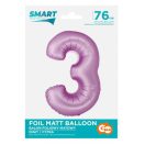 Number Lavender Mat Lavender Number 3 Foil Balloon 76 cm