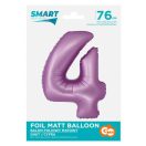Number Lavender Mat Lavender Number 4 Foil Balloon 76 cm