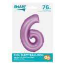Number Lavender Mat Lavender Number 6 Foil Balloon 76 cm