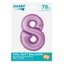 Number Lavender Mat Lavender Number 8 Foil Balloon 76 cm