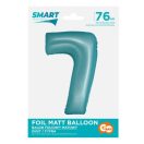 Number Light Blue Mat Blue number 7 foil balloon 76 cm
