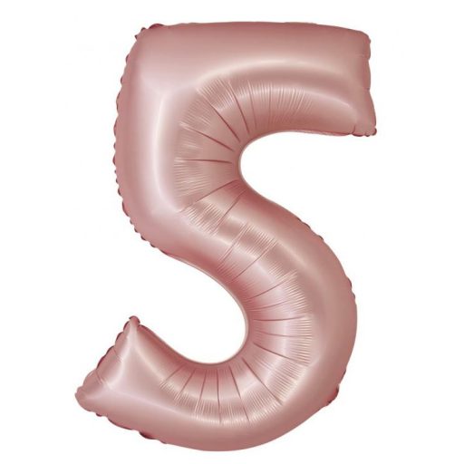 Number Light Pink Mat Pink number 5 foil balloon 76 cm