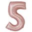 Number Light Pink Mat Pink number 5 foil balloon 76 cm