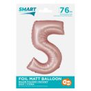 Number Light Pink Mat Pink number 5 foil balloon 76 cm