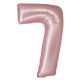 Pink 7 Light Pink Mat number foil balloon 76 cm