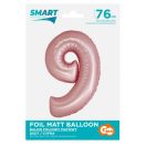Number Light Pink Mat Pink number 9 foil balloon 76 cm
