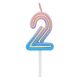 Colour 2-es Neon number candle, cake candle