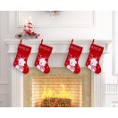 White Reindeer, Christmas Fireplace Stocking, Boot 45,5 cm