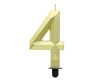 Gold 4-inch Diamond Metallic number candle, cake candle