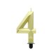 Gold 4-inch Diamond Metallic number candle, cake candle
