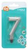 Silver 7's Diamond Metallic number candle, cake candle