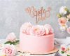 Rose gold Bride to be Cake Decoration 16x15cm