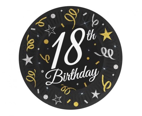 Happy Birthday B&C Happy Birthday 18 paper plate set (6 pieces, 18 cm)